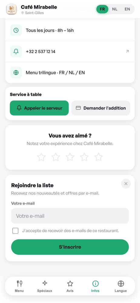 La carte « rejoignez notre liste »