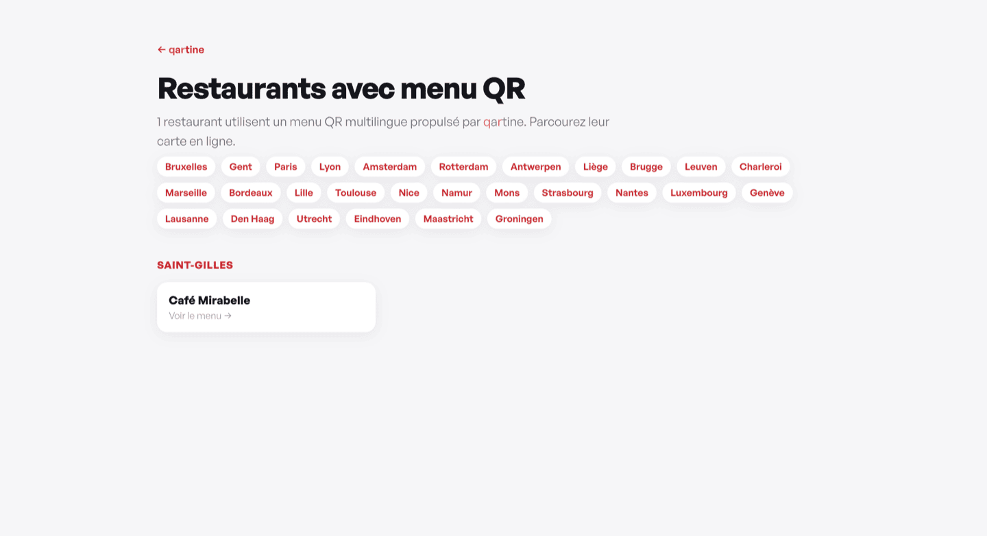 L'annuaire public des restaurants
